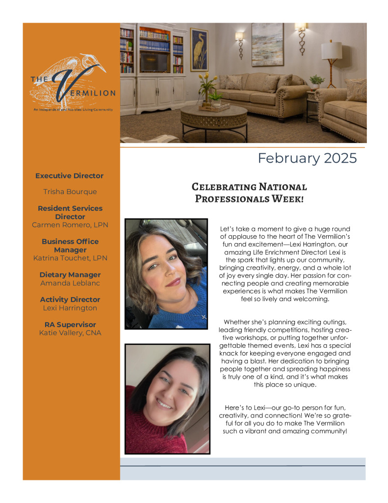 thumbnail of The Vermilion February 2025 Newsletter FINAL